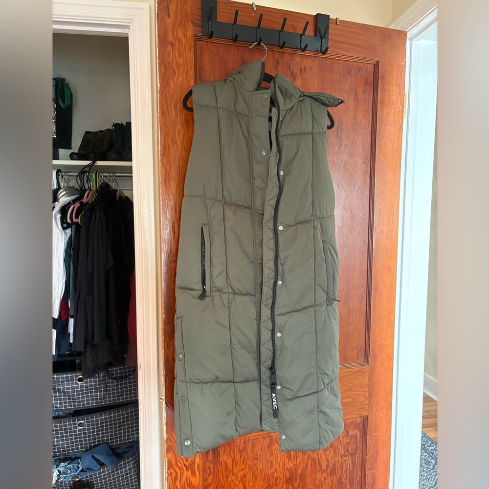 Long puffer vest